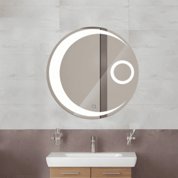 Round Mirrors with Built-in LED Light and Style