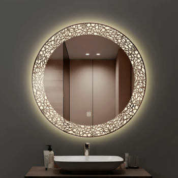 Round Mirrors with LED Lighting for an Elevated Space