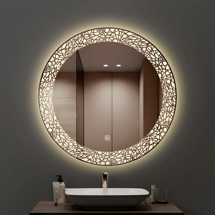 Round Mirrors with LED Lighting for an Elevated Space