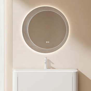 Stylish Round Mirrors with LED Illumination