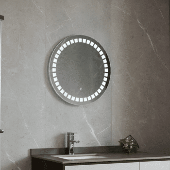 High-End Round Mirrors with Adjustable LED Brightness