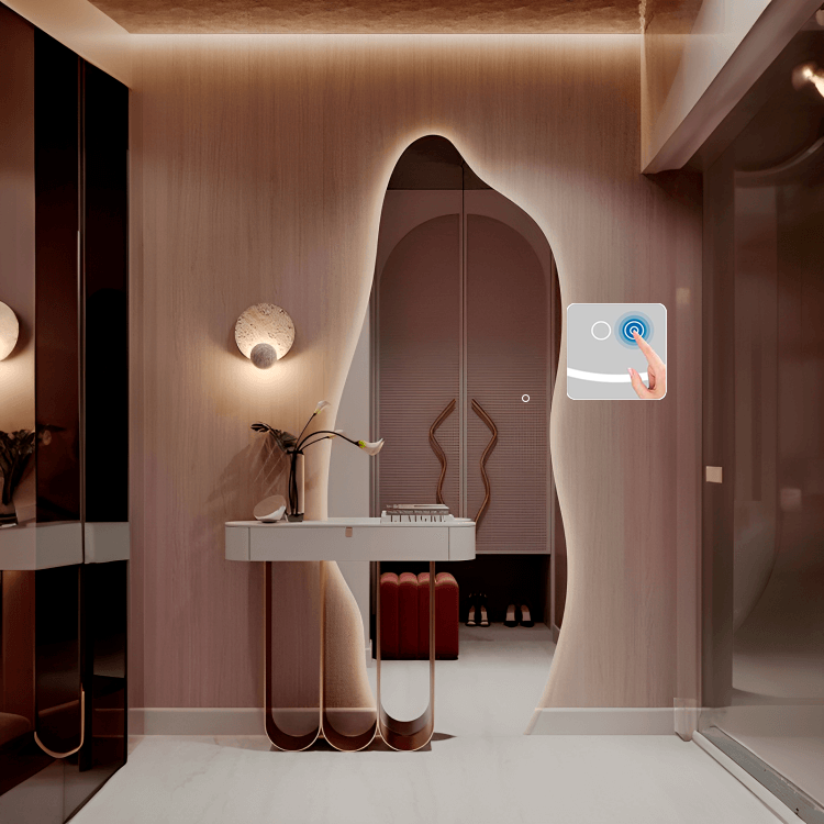 Dekorativ belysningsväggspegel