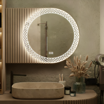 Stunning Round Mirrors with LED Lighting for Bedrooms